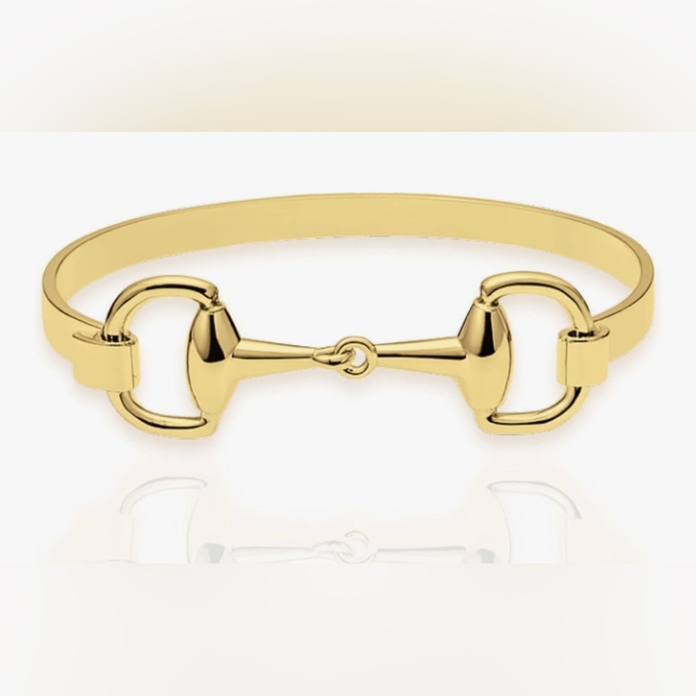 Gorgeous upscale Neiman Marcus 18KT Gold Vermeil Horse Bit Bracelet